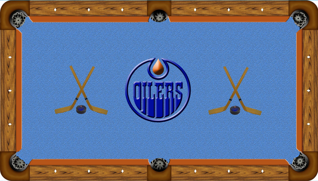 Oilers Custom Pool Table Felt