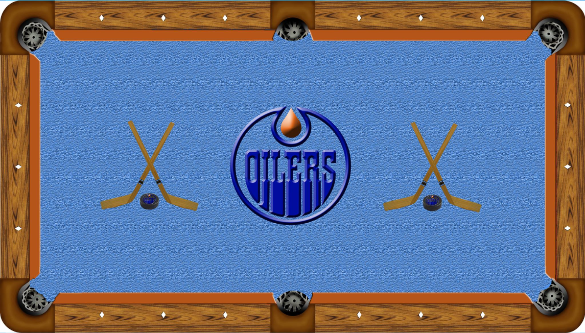 Oilers Custom Pool Table Felt