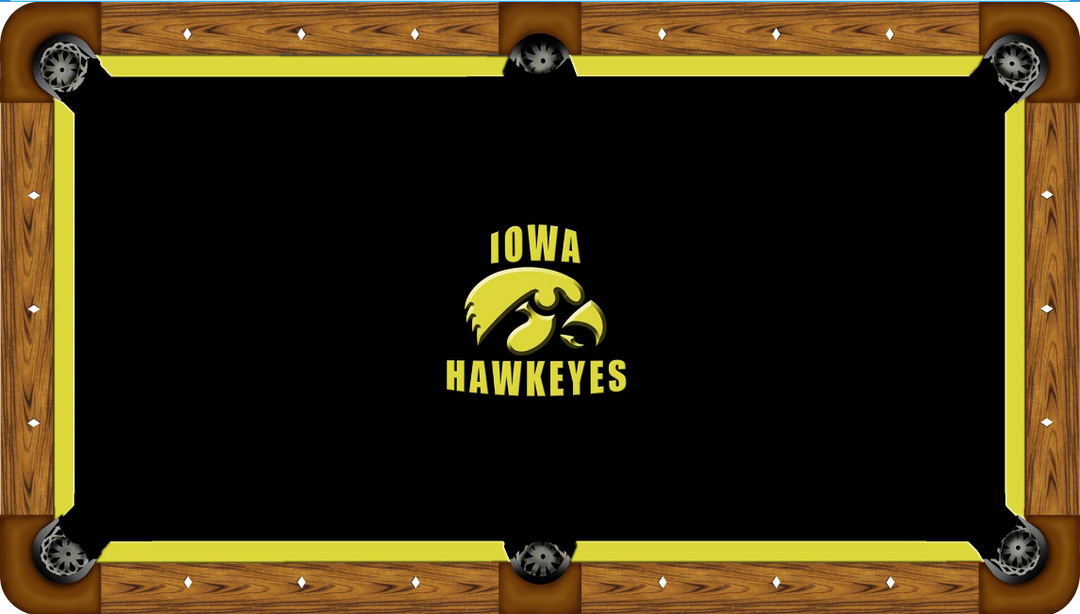 Iowa Hawkeys Custom Pool Table Felt