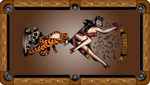 Pussy Cat Custom Pool Table Felt Any Design 7ft 8ft 9ft Billiard Cloth