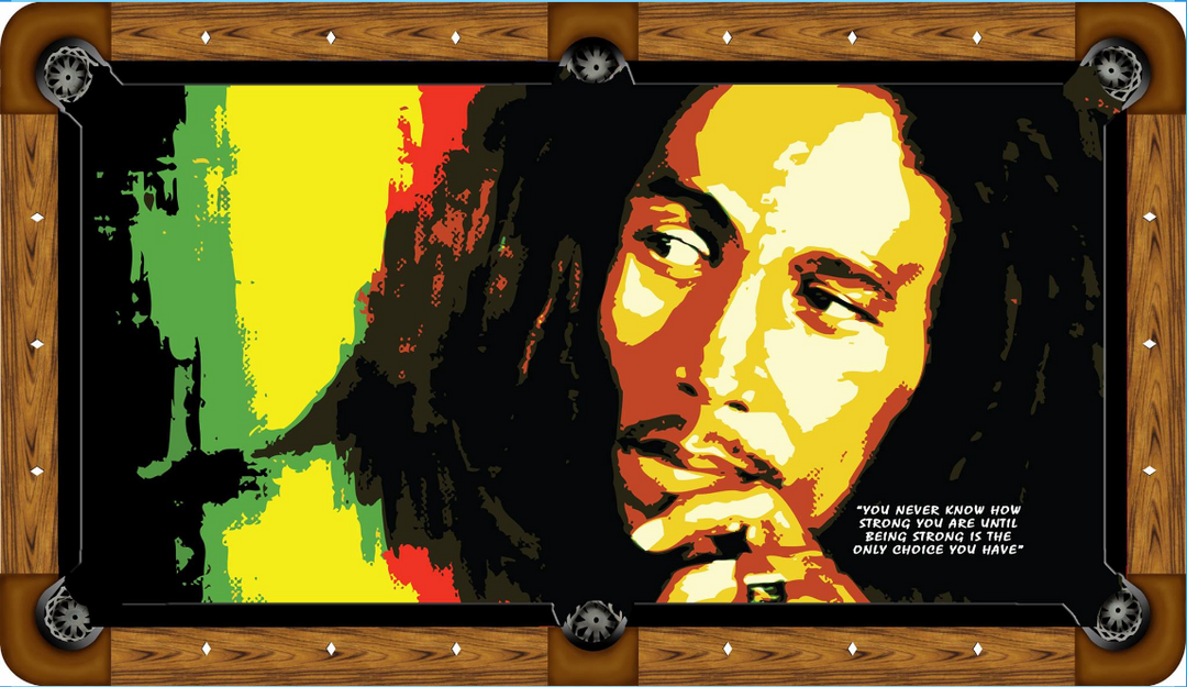 Bob Marley Custom Pool Table Felt