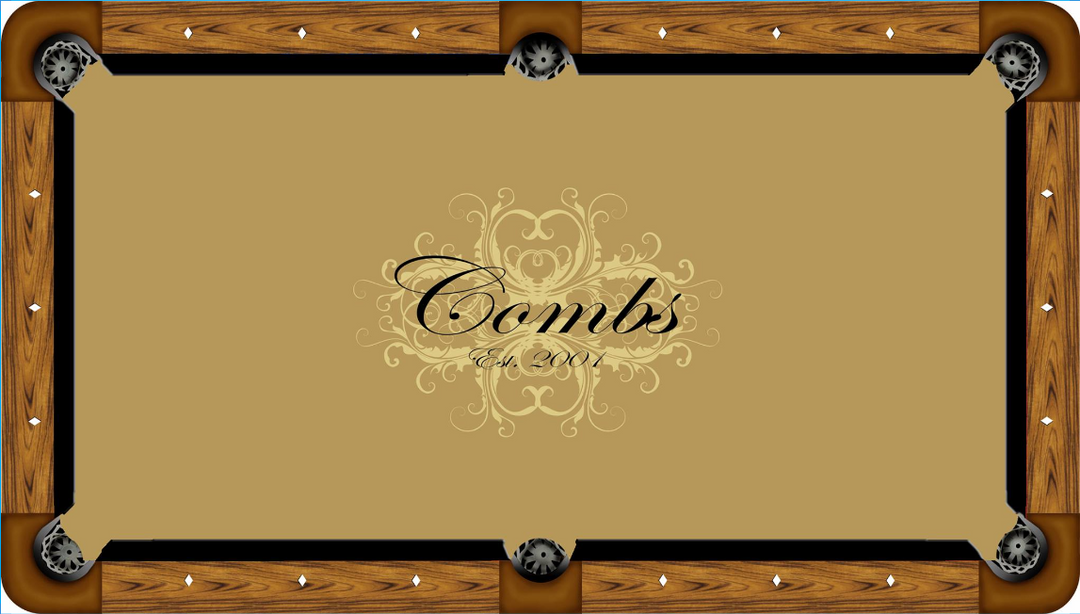 Combs Emblem Custom Pool Table Felt