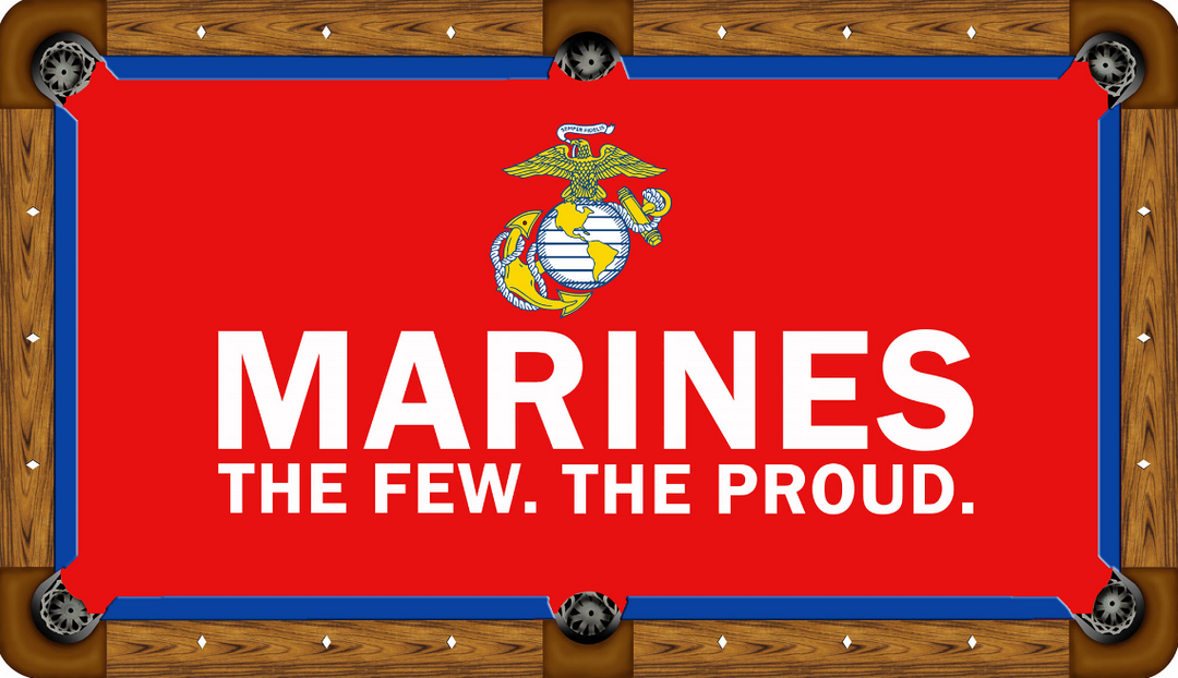 Red Marines Custom Pool Table Felt