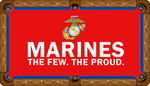 Red Marines Custom Pool Table Felt Any Design 7ft 8ft 9ft Billiard Cloth