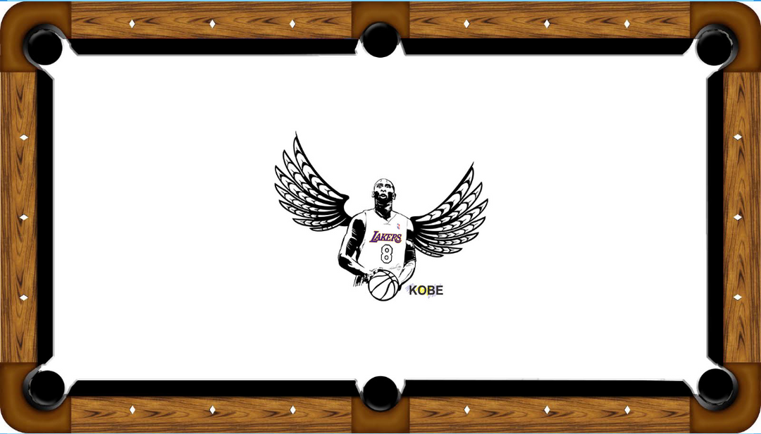 Kobe Angel Wings Custom Pool Table Felt