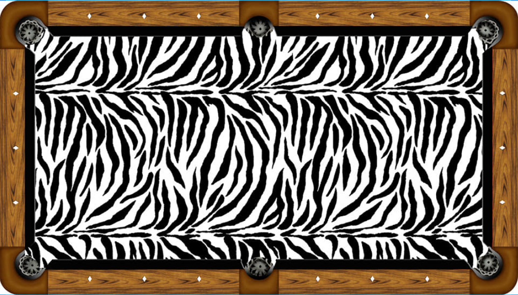Zebra Stripes Custom Pool Table Felt