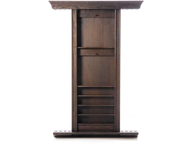 Spencer Marston Wall Pool Cue Rack - Barnwood Walnut
