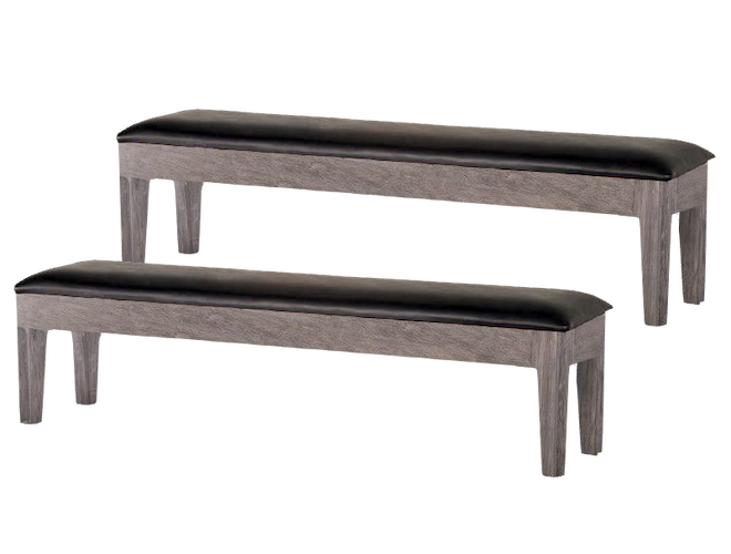 Spencer Marston Wooden Storage Bench - Barnwood Grey Set