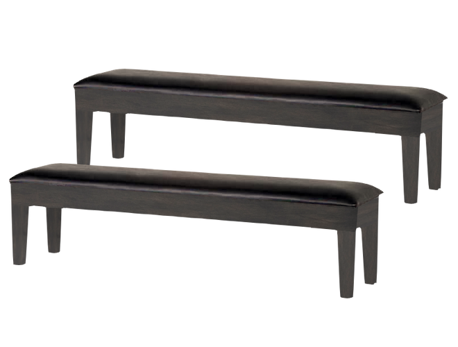 Spencer Marston Wooden Storage Bench - Barnwood Walnut Set