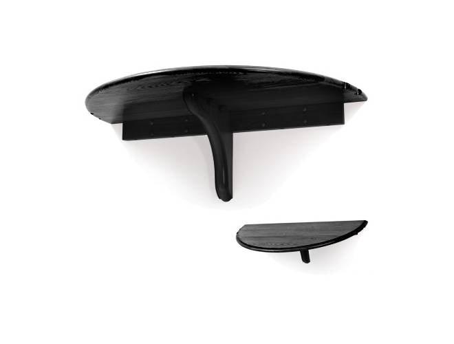 Spencer Marston Half Moon Wall-Mounted Table - Black
