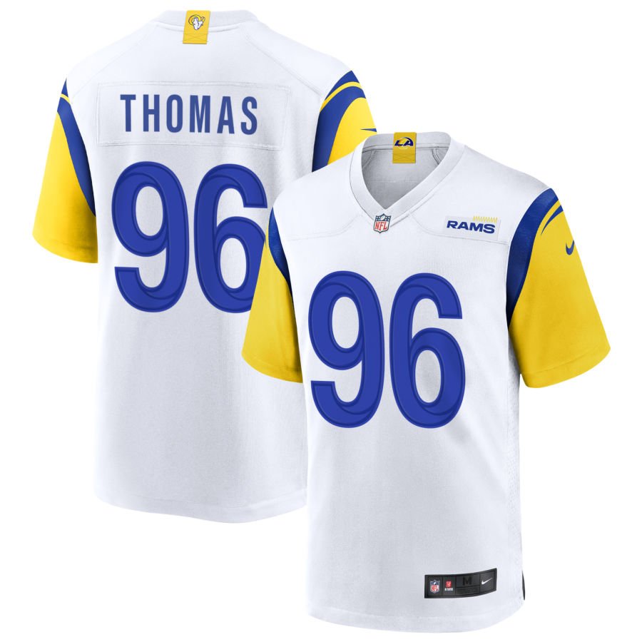 Keir Thomas Men's Nike White Los Angeles Rams Alternate Custom Jersey
