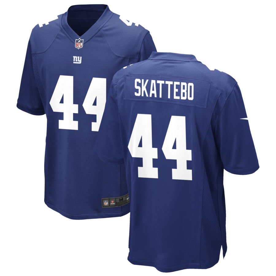 Cam Skattebo Men's Nike Royal New York Giants Custom Game Jersey