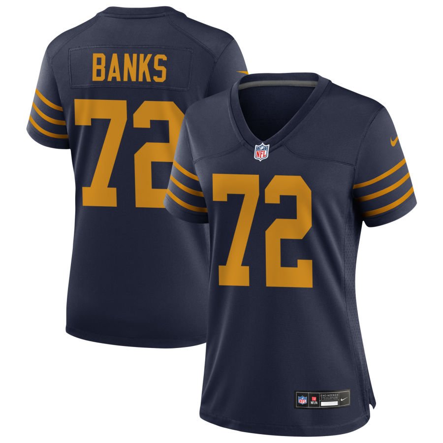 Brant Banks Women's Nike Navy Green Bay Packers The 1923 Classic Game Custom Jersey