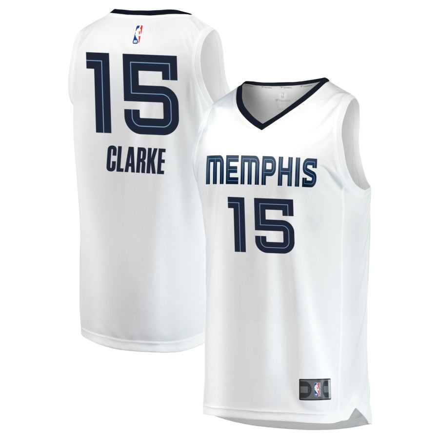 Brandon Clarke Men's Fanatics White Memphis Grizzlies Fast Break Custom Replica Jersey - Association Edition