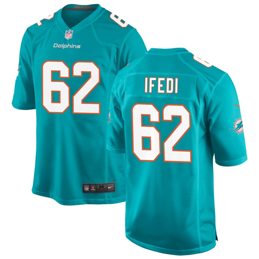 Germain Ifedi Men's Nike Aqua Miami Dolphins Custom Game Jersey