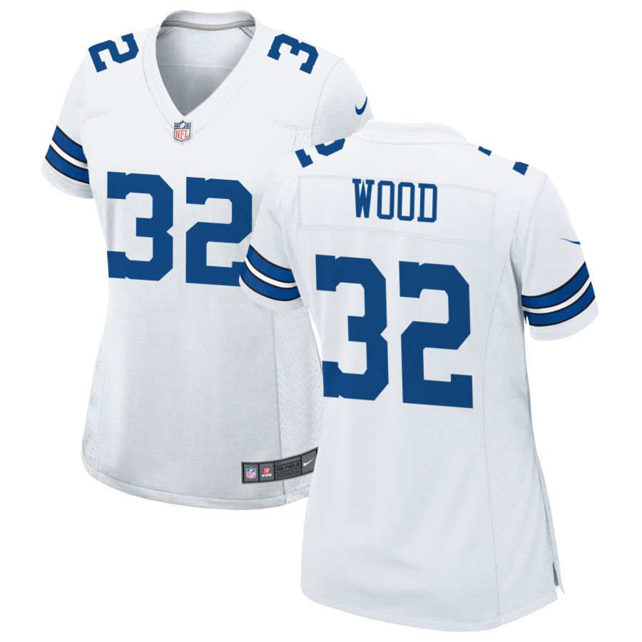 Julius Wood Women's Nike White Dallas Cowboys Custom Game Jersey