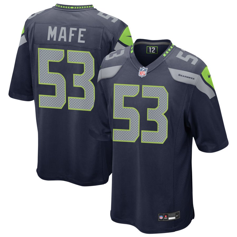 Boye Mafe Men's Nike  College Navy Seattle Seahawks Custom Game Jersey