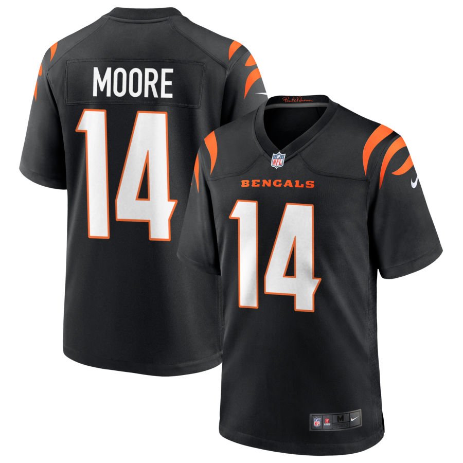 Jordan Moore Men's Nike Black Cincinnati Bengals Game Custom Jersey