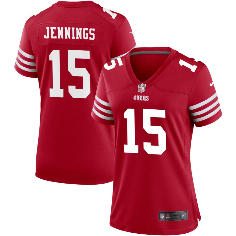 Jauan Jennings Women's Nike Scarlet San Francisco 49ers Game Custom Jersey