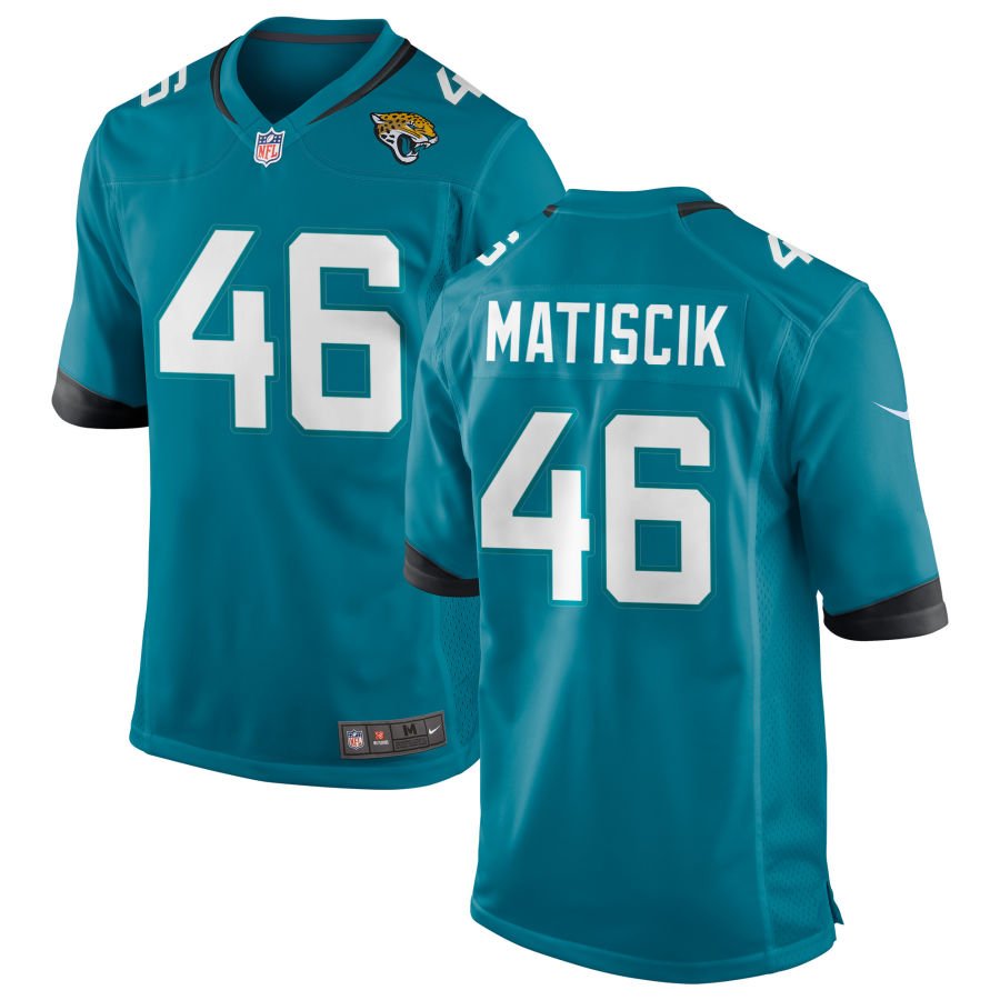 Ross Matiscik Men's Nike Teal Jacksonville Jaguars Custom Team Game Jersey