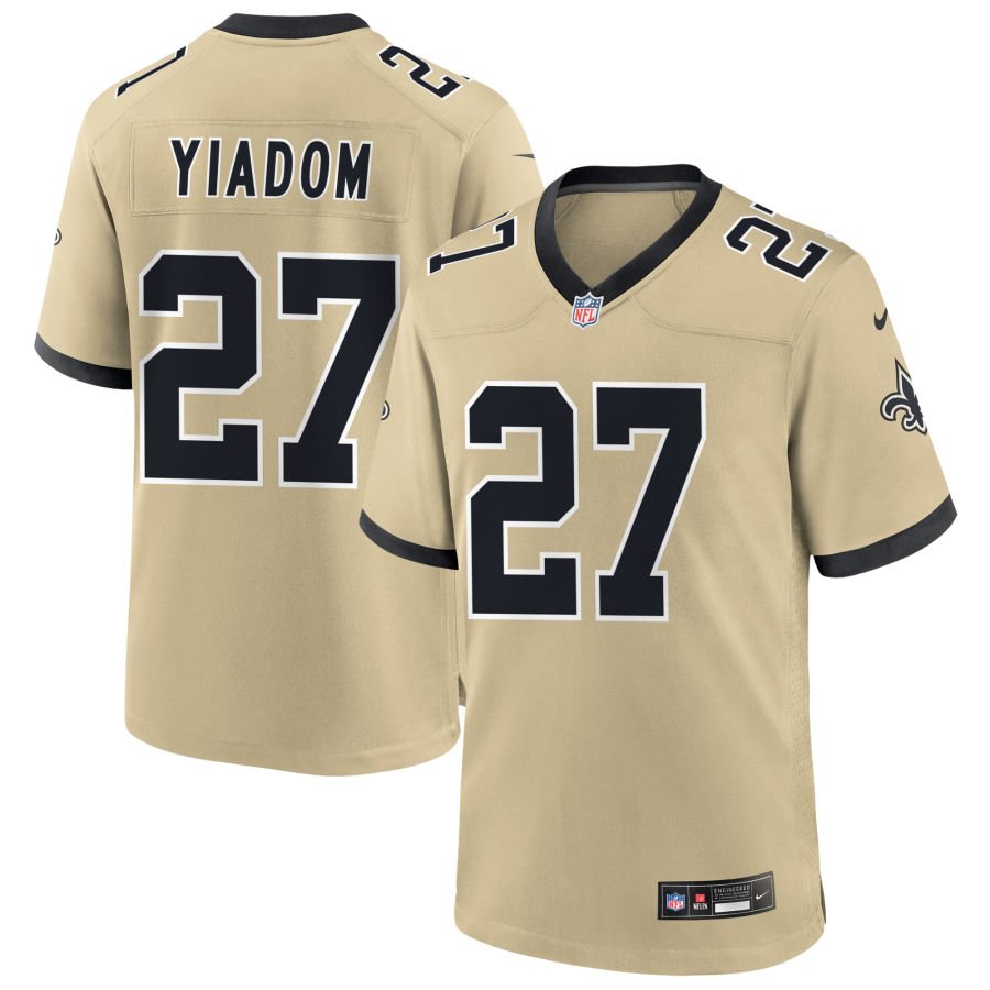 Isaac Yiadom Men's Nike  Gold New Orleans Saints Gameday Golds Alternate Custom Game Jersey