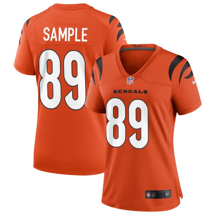 Drew Sample Women's Nike Orange Cincinnati Bengals Alternate Game Custom Jersey