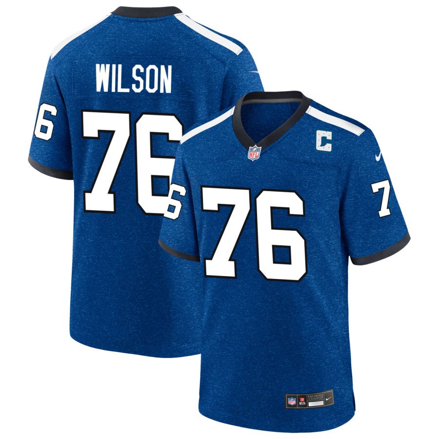Jack Wilson Men's Nike  Blue Indiana Nights Indianapolis Colts Alternate Custom Game Jersey