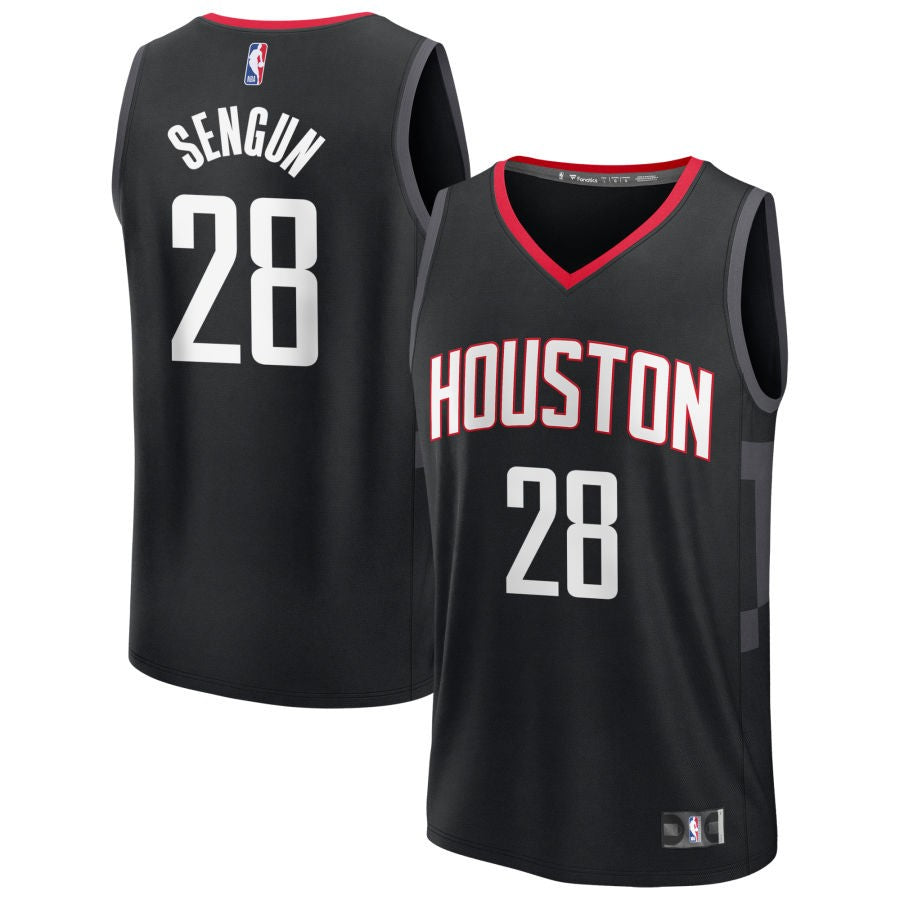 Alperen Sengun Youth Fanatics Black Houston Rockets Fast Break Custom Jersey - Statement Edition