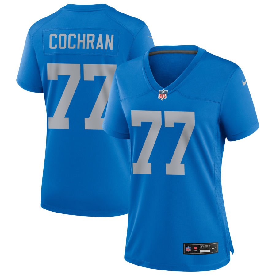 Devin Cochran Women's Nike Blue Detroit Lions Alternate Custom Game Jersey