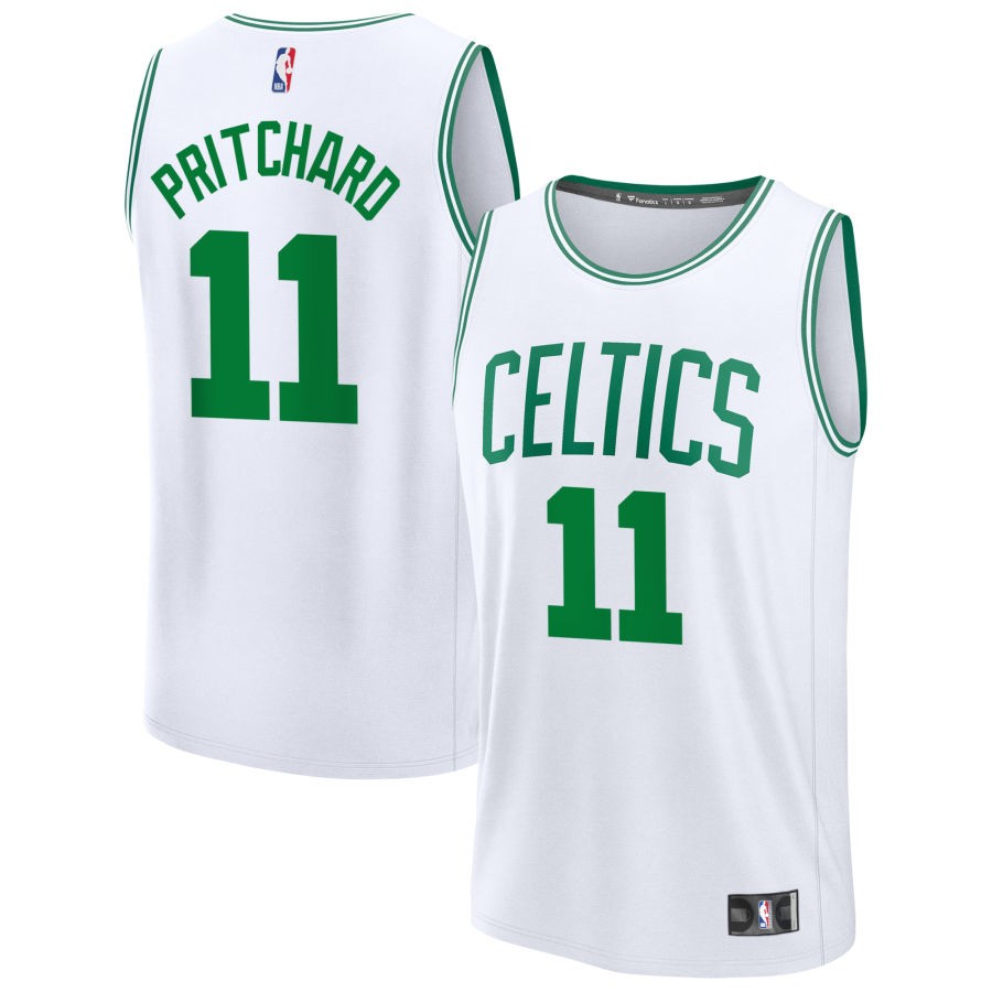 Payton Pritchard Youth Fanatics White Boston Celtics Fast Break Custom Replica Jersey - Association Edition