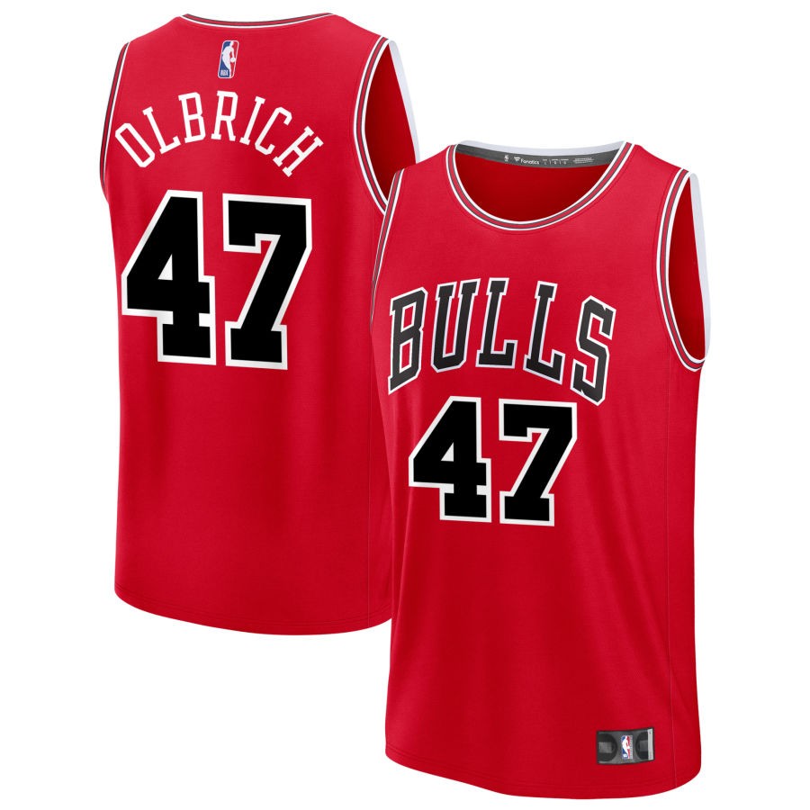 Lachlan Olbrich Youth Fanatics Red Chicago Bulls Fast Break Custom Jersey - Icon Edition
