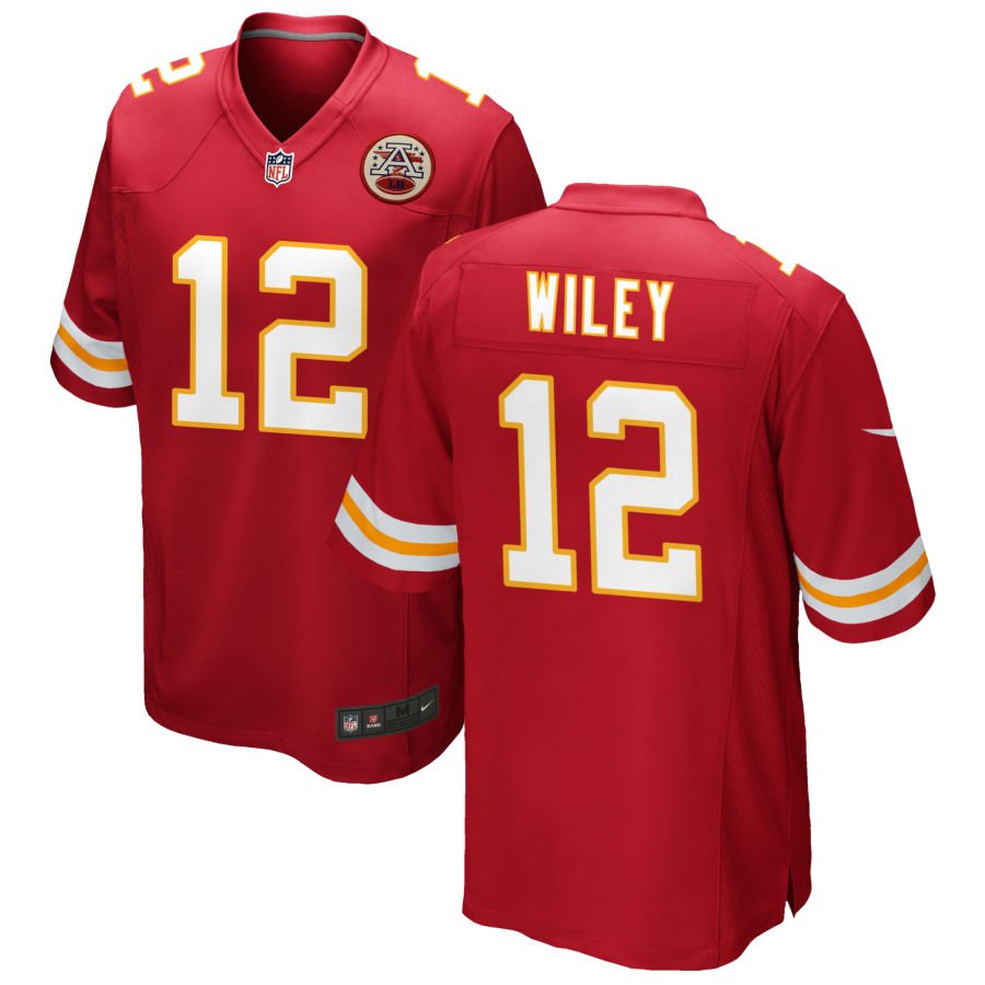 Jared Wiley Men's Nike Red Kansas City Chiefs Custom Game Jersey