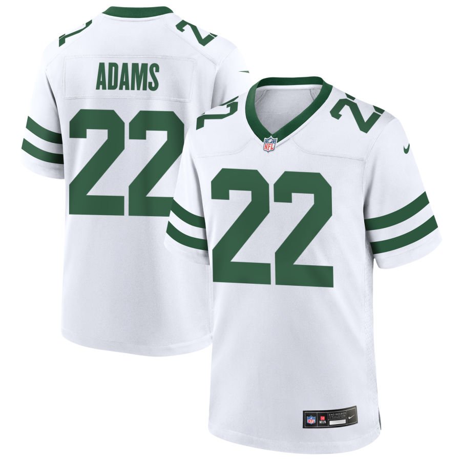 Tony Adams Men's Nike  Legacy White New York Jets Custom Game Jersey