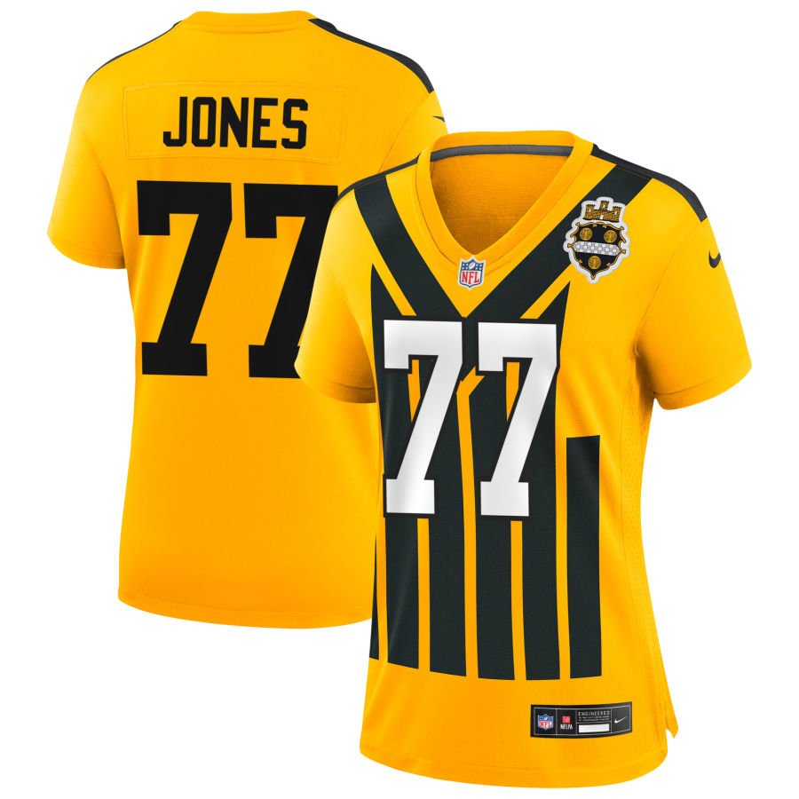Broderick Jones Women's Nike Gold Pittsburgh Steelers Alternate 1933 Throwback Game Custom Jersey