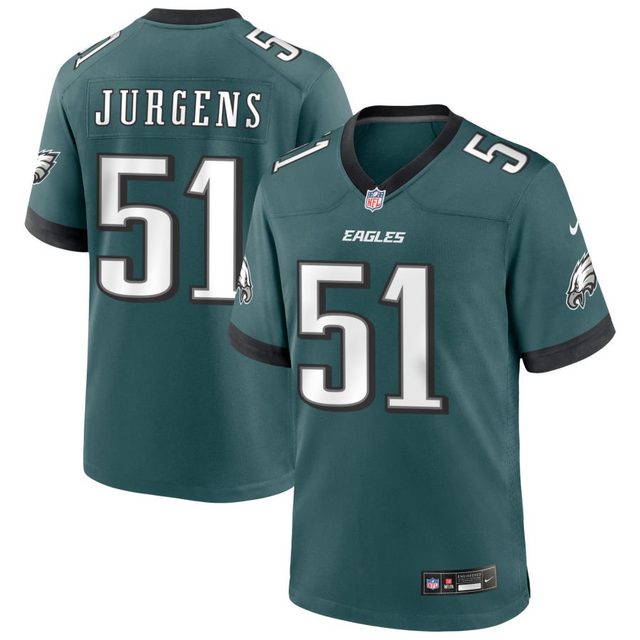 Cam Jurgens Men's Nike Midnight Green Philadelphia Eagles Custom Game Jersey