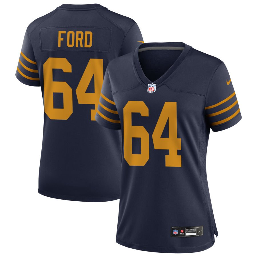 Jonathan Ford Women's Nike Navy Green Bay Packers The 1923 Classic Game Custom Jersey