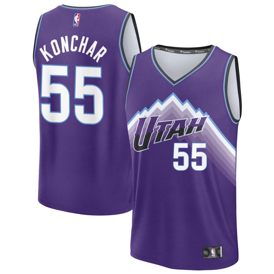 John Konchar Men's Fanatics Purple Utah Jazz Fast Break Replica Custom Jersey - Icon Edition