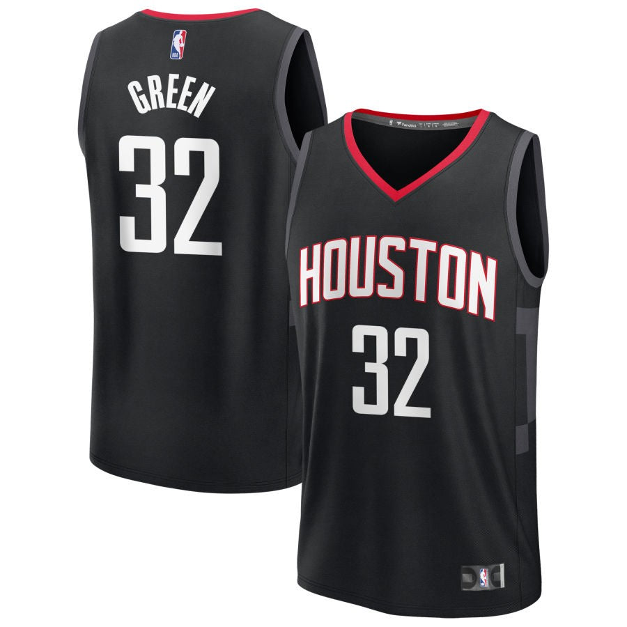 Jeff Green Youth Fanatics Black Houston Rockets Fast Break Custom Jersey - Statement Edition