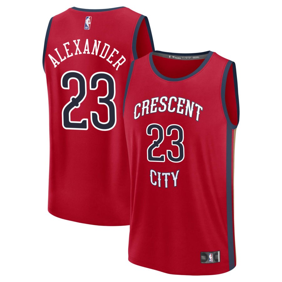 Trey Alexander Youth Fanatics Red New Orleans Pelicans Fast Break Custom Replica Jersey - Statement Edition