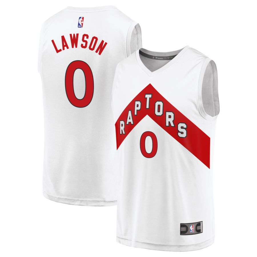 A.J. Lawson Youth Fanatics  White Toronto Raptors Fast Break Replica Custom Jersey - Association Edition