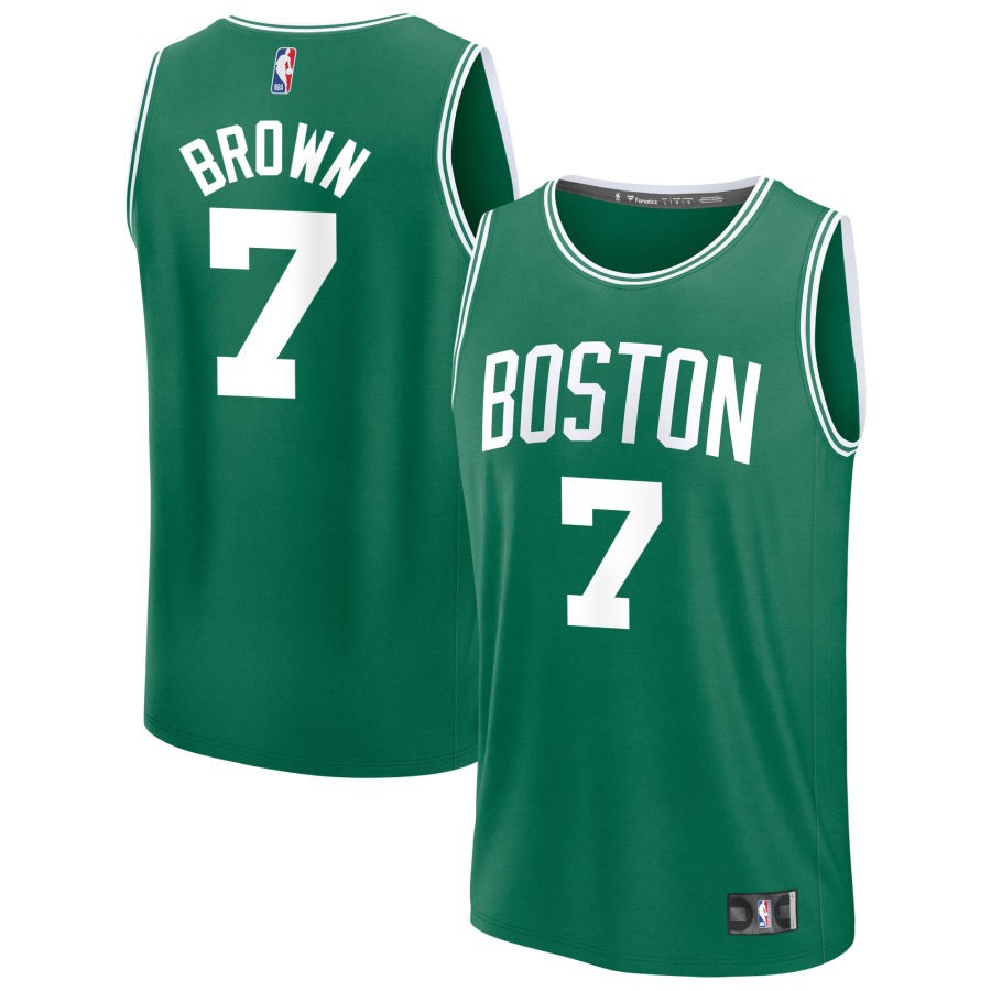 Jaylen Brown Men's Fanatics Kelly Green Boston Celtics Fast Break Custom Jersey - Icon Edition