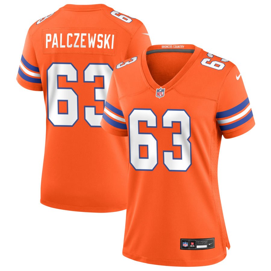 Alex Palczewski Women's Nike Orange Denver Broncos Mile High Collection 1977 Throwback Custom Game Jersey