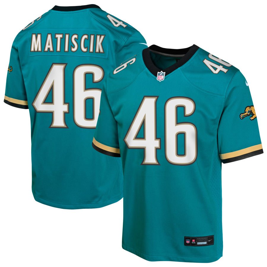 Ross Matiscik Youth Nike Teal Jacksonville Jaguars Prowler Throwback Custom Game Jersey