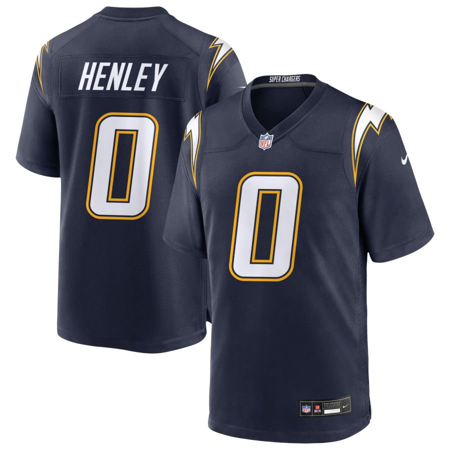 Daiyan Henley Men's Nike Navy Los Angeles Chargers Alternate Super Chargers Game Custom Jersey