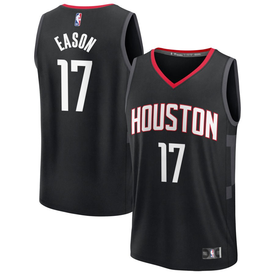 Tari Eason Youth Fanatics Black Houston Rockets Fast Break Custom Jersey - Statement Edition