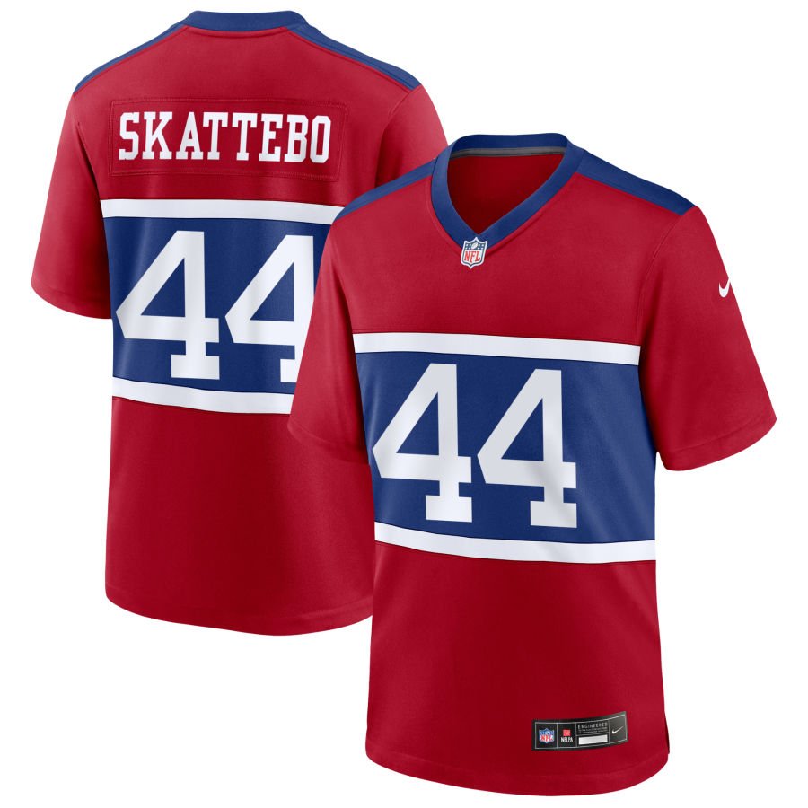 Cam Skattebo Men's Nike  Century Red New York Giants Alternate Game Custom Jersey