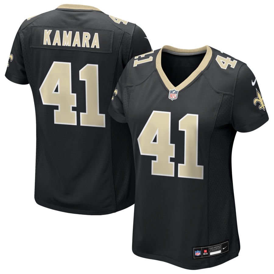 Alvin Kamara Women's Nike Black New Orleans Saints Custom Game Jersey