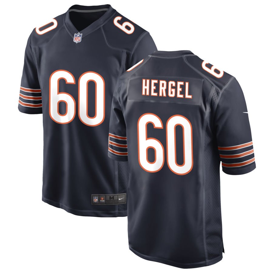 Kyle Hergel Men's Nike Navy Chicago Bears Custom Game Jersey