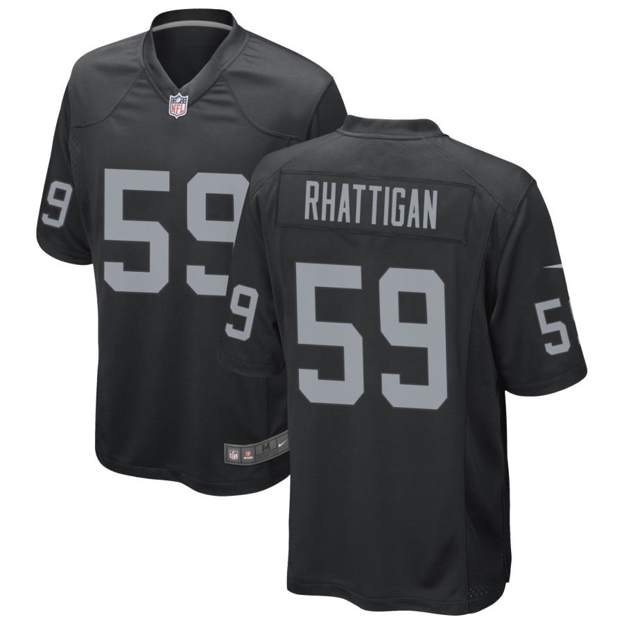 Jon Rhattigan Men's Nike Black Las Vegas Raiders Custom Game Jersey