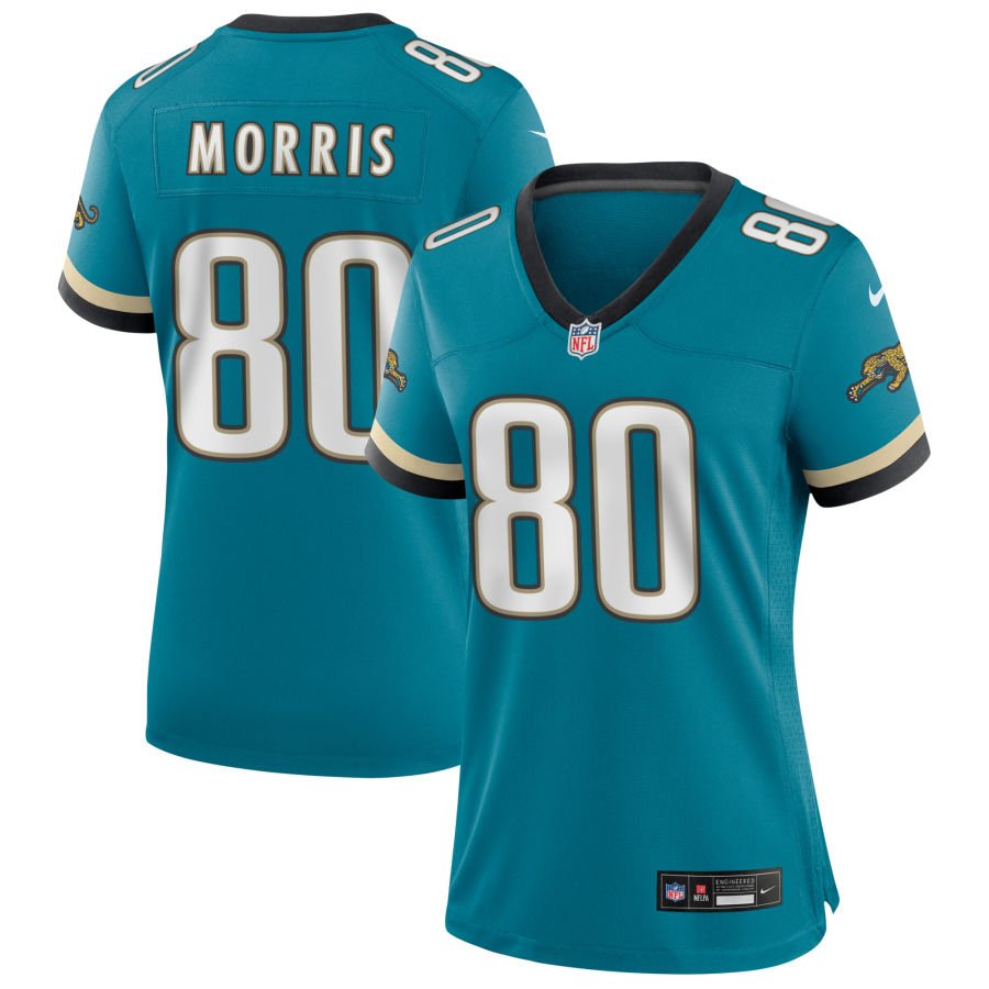 Quintin Morris Women's Nike Teal Jacksonville Jaguars Prowler Throwback Custom Game Jersey